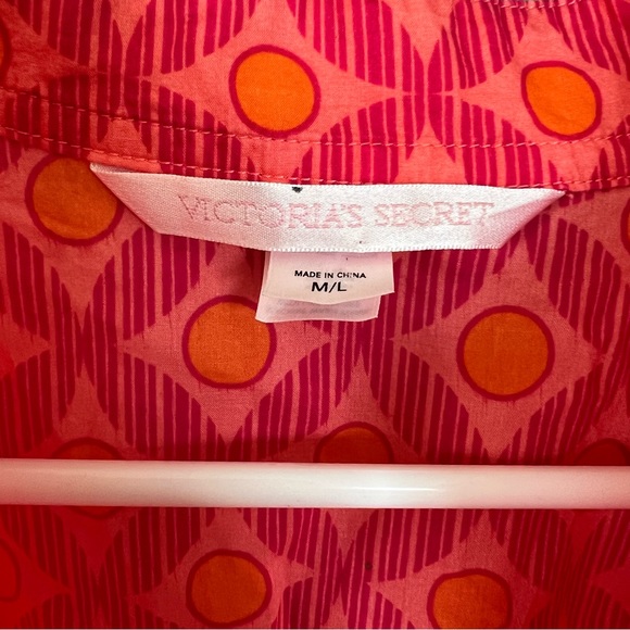 Victoria’s Secret Pink and Orange V Neck Shirt Flair Sleeve - Picture 5 of 5